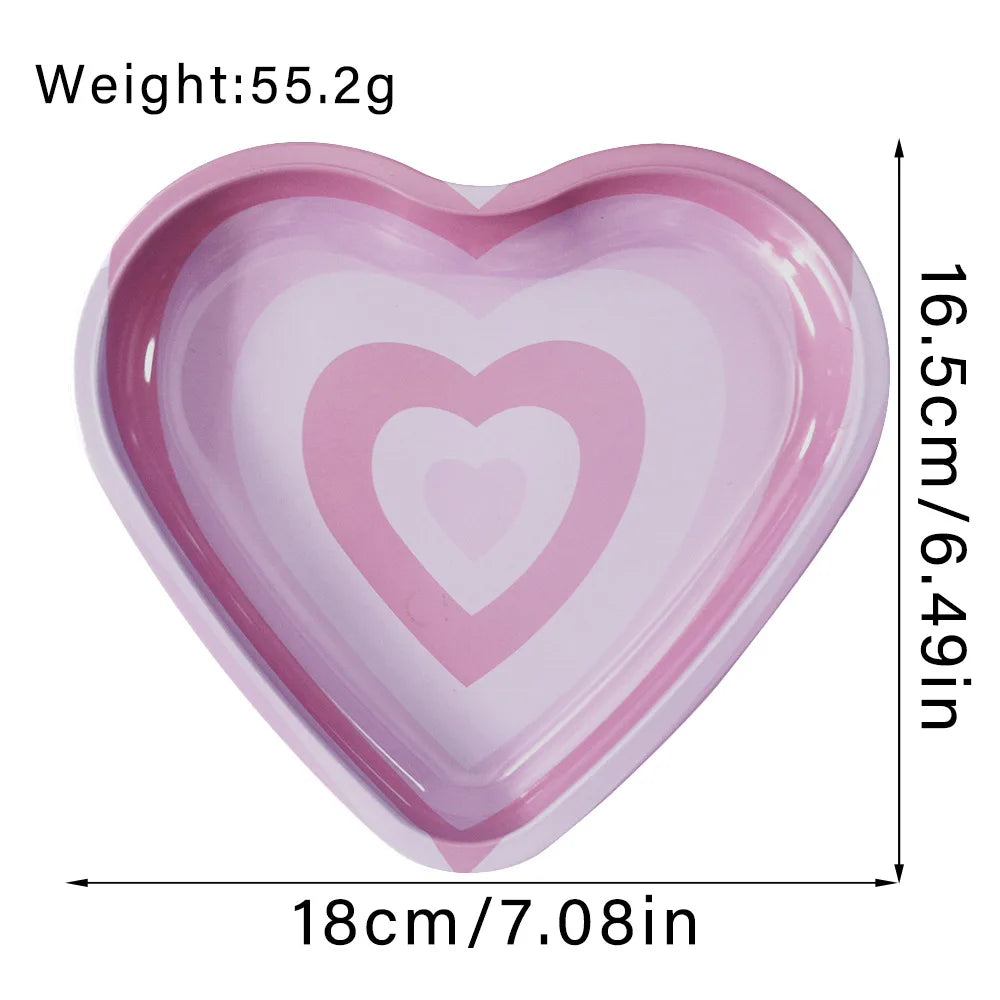 Love-Shaped Cigarette Tray Tobacco Metal Rolling Tray 16.5x18CM Plate 60MM Plastics Herb Grinder 2 layer Cigarette Spice Crusher