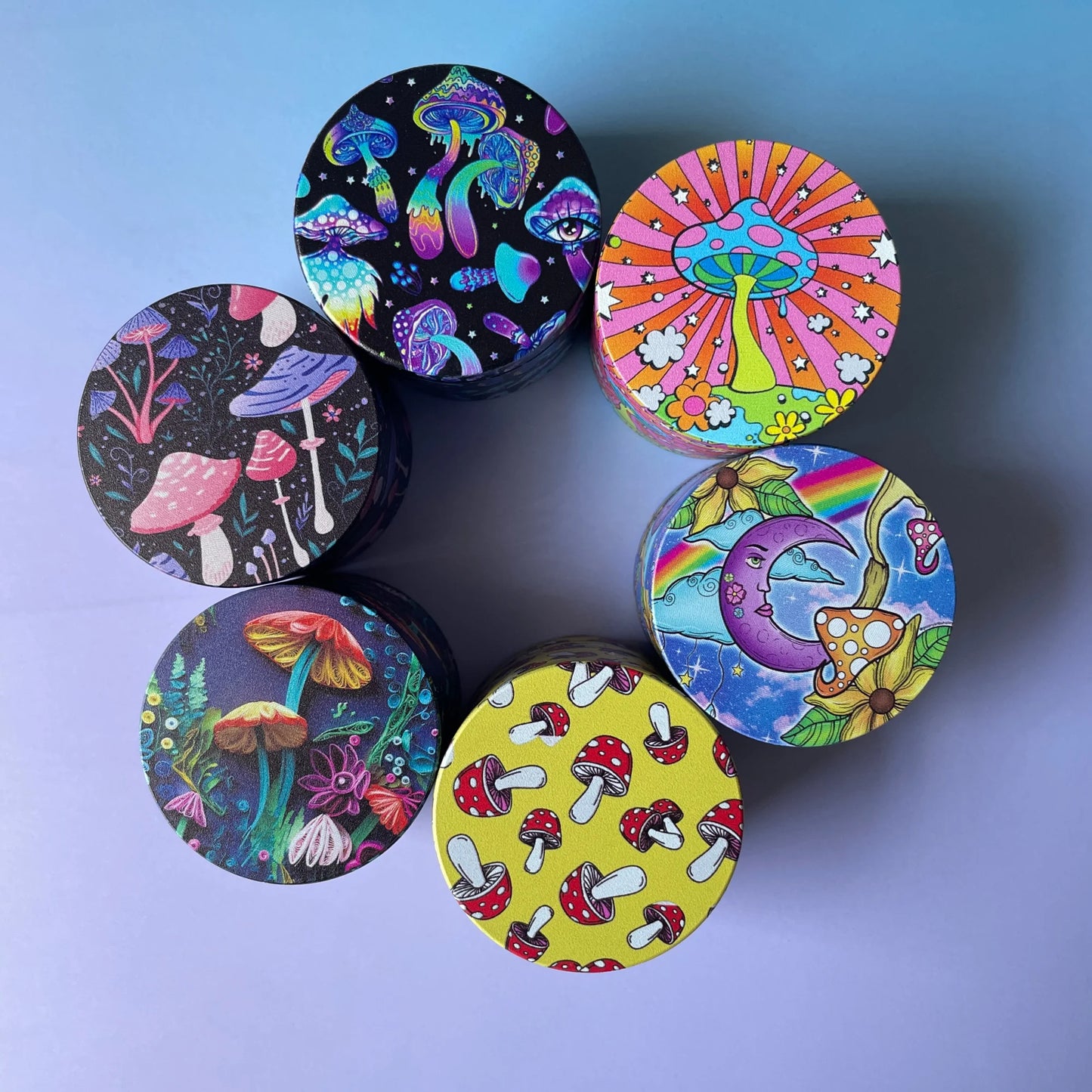 Mushroom Collection Metal Herb Grinder 2inch/50mm