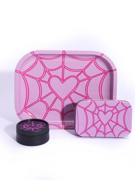 3set Smoking Set Rolling Tray and Double-Layer Grinder Tinplate Box  Degradable Smoker Kit