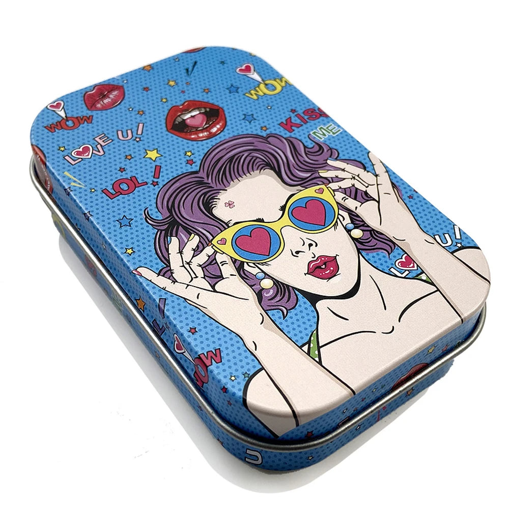 Cigarette Case Box Flip Cap Tobacco Storage Smoke Humidor Rolling Paper Jewelry Candy Coin Key Organizer Tin Flip Gifts Sealed