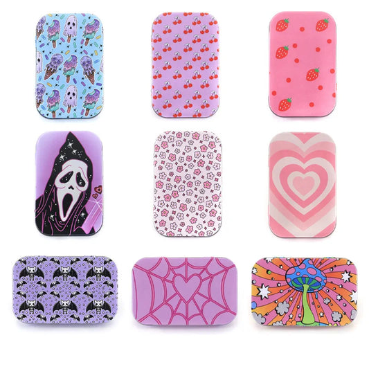 1 Pc Tinplate Jewelry Candy Coin Key Organizer Cigarette Case - Rectangle Container Tobacco Storage Smoking Accessories