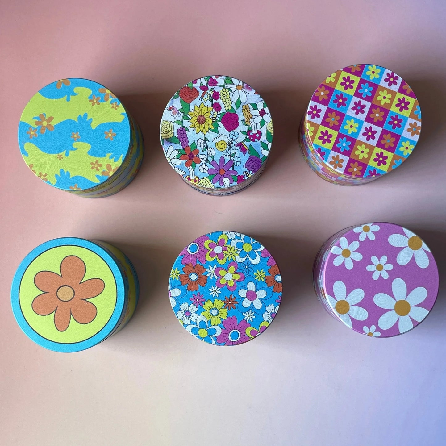 Spring Flowers Metal Herb Grinder 2inch/50mm Girly Gifts