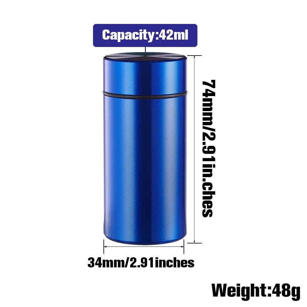 Portable Stash Jar Box Metal Stash Jar for Grass Tobacco Airtight Smell Proof Waterproof Storage Container Smoke Accessories