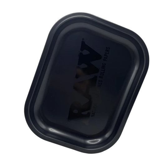 Matte Black Metal Rolling Tray 18x14cm Tin Plated Container Cigar Cmoking Accessories Storage Tray