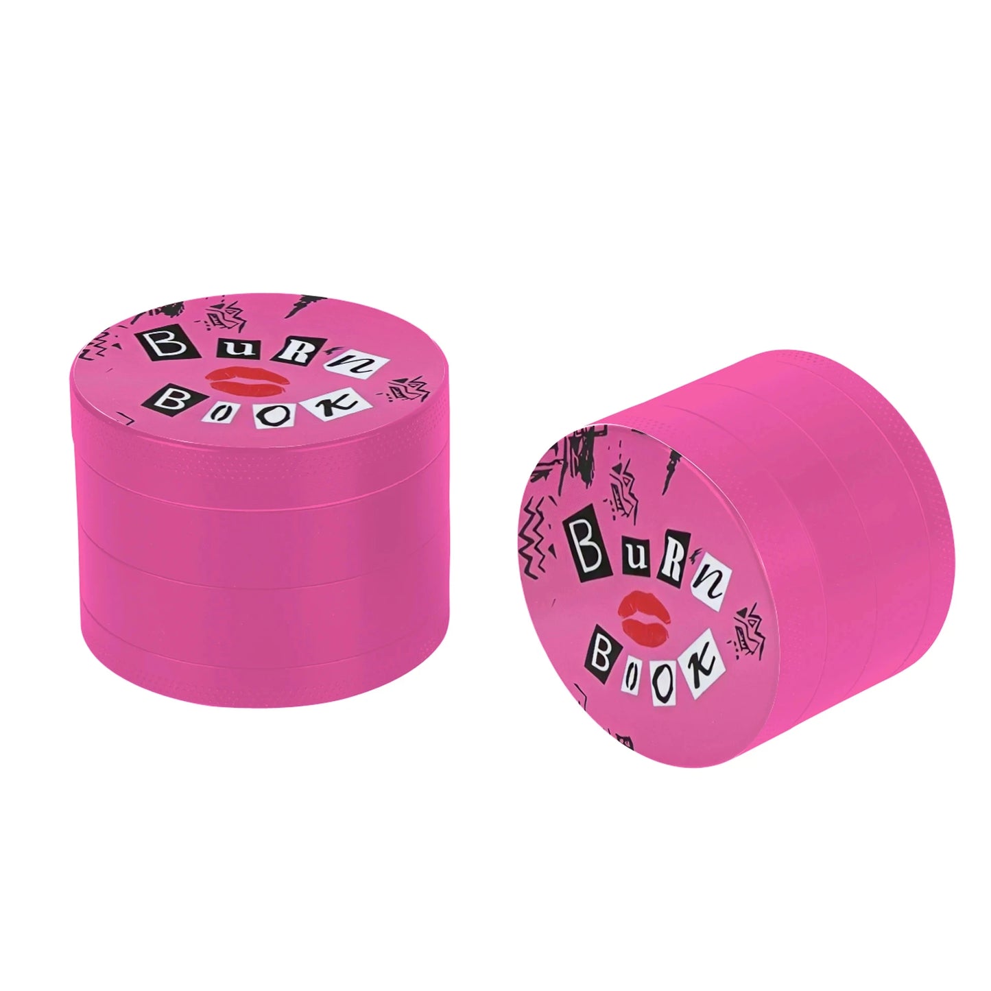 1/2 Pieces Pink Burn Book Grinder and Rolling Tray