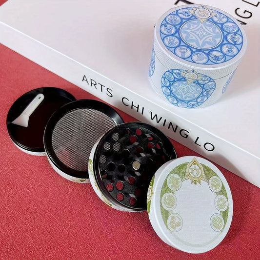 2inch Cartoon Herb Grinder Tobacco Raw Grass Pepper Crusher Grain Catcher Psychedelic Mill Cigarette Accessories Kitchen Gadget