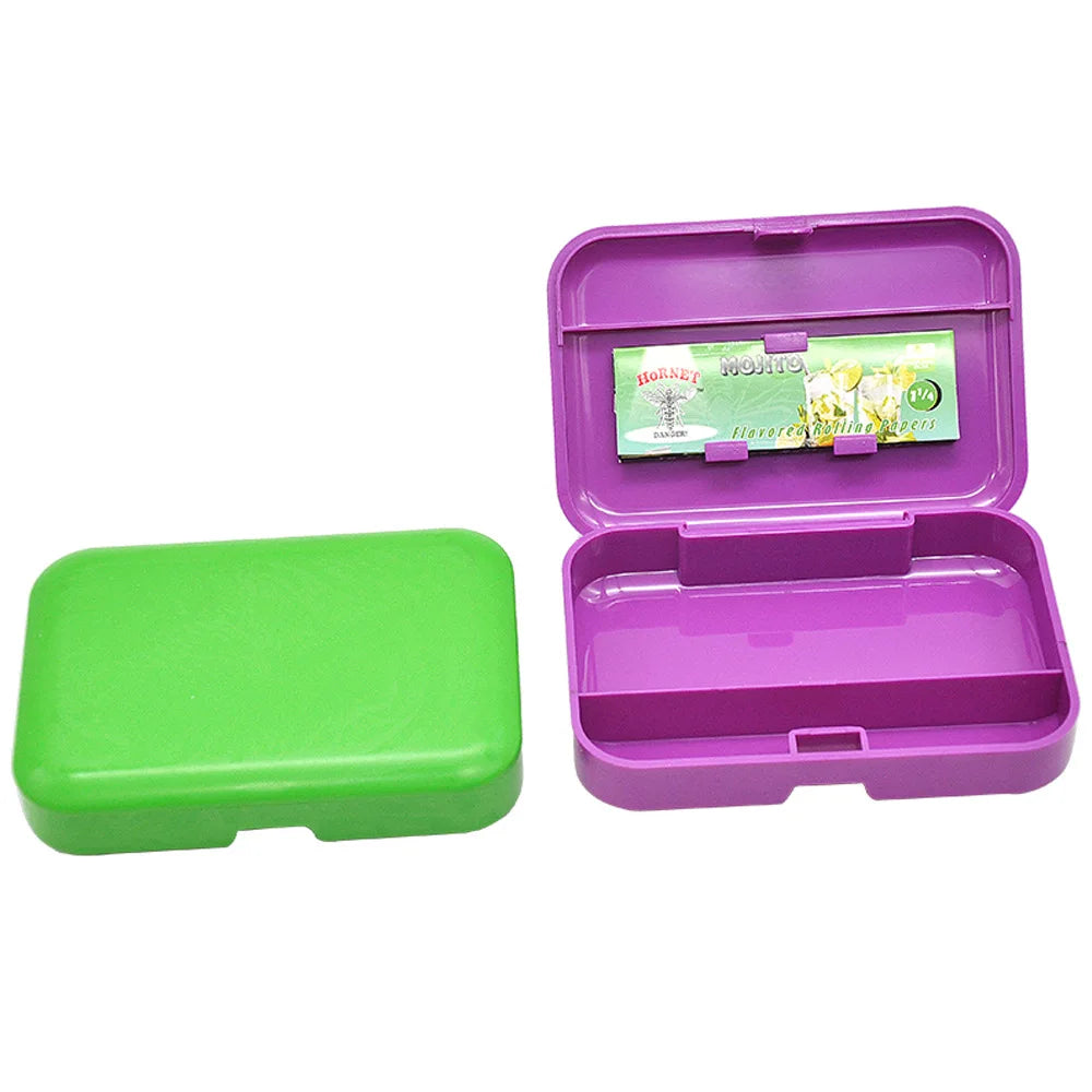 Protable Plastic Tobacco Papers Dry Herb Storage Boxs 110mm*75mm Cone Rolling Paper Cigarette Case Grass for Smoking Accessories