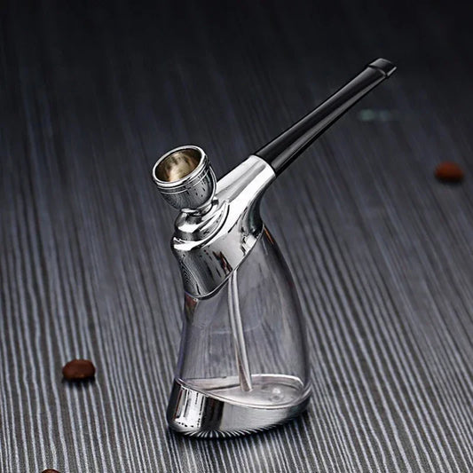High Quality Business Portable Water Smoking Pipe with Bent Type Handmade Smoking Accessories Glass Hookah Cigarette Filter