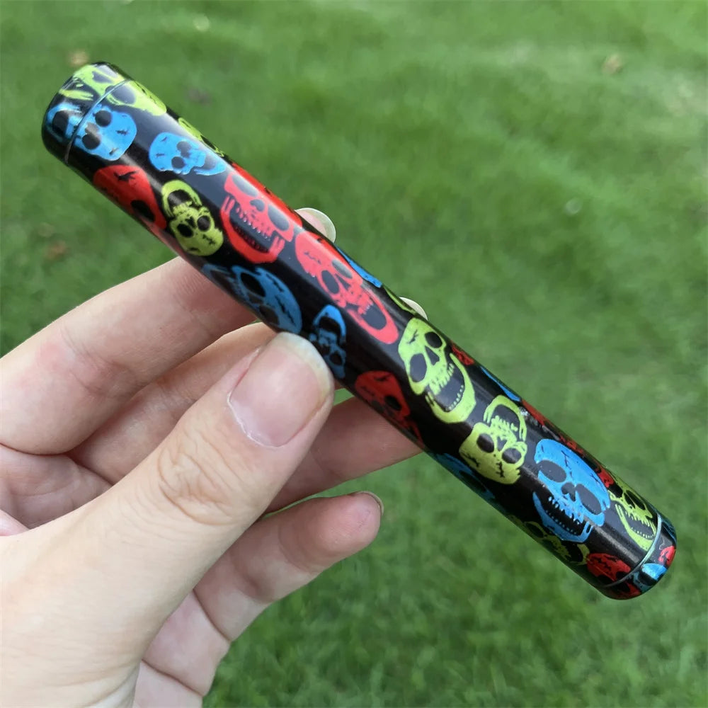 Printing Colors Proof Waterproof Cigarette Holder Aluminum Cigar Airtight Container Travel Storage Tube Smoking Accessories
