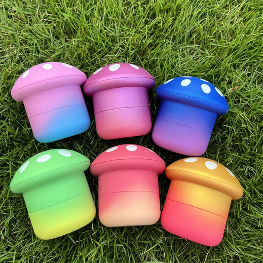 Portable Mushroom-Shaped 4-Layer Herb and Spice Grinder Metal Durable Construction, Manual Handheld Operation
