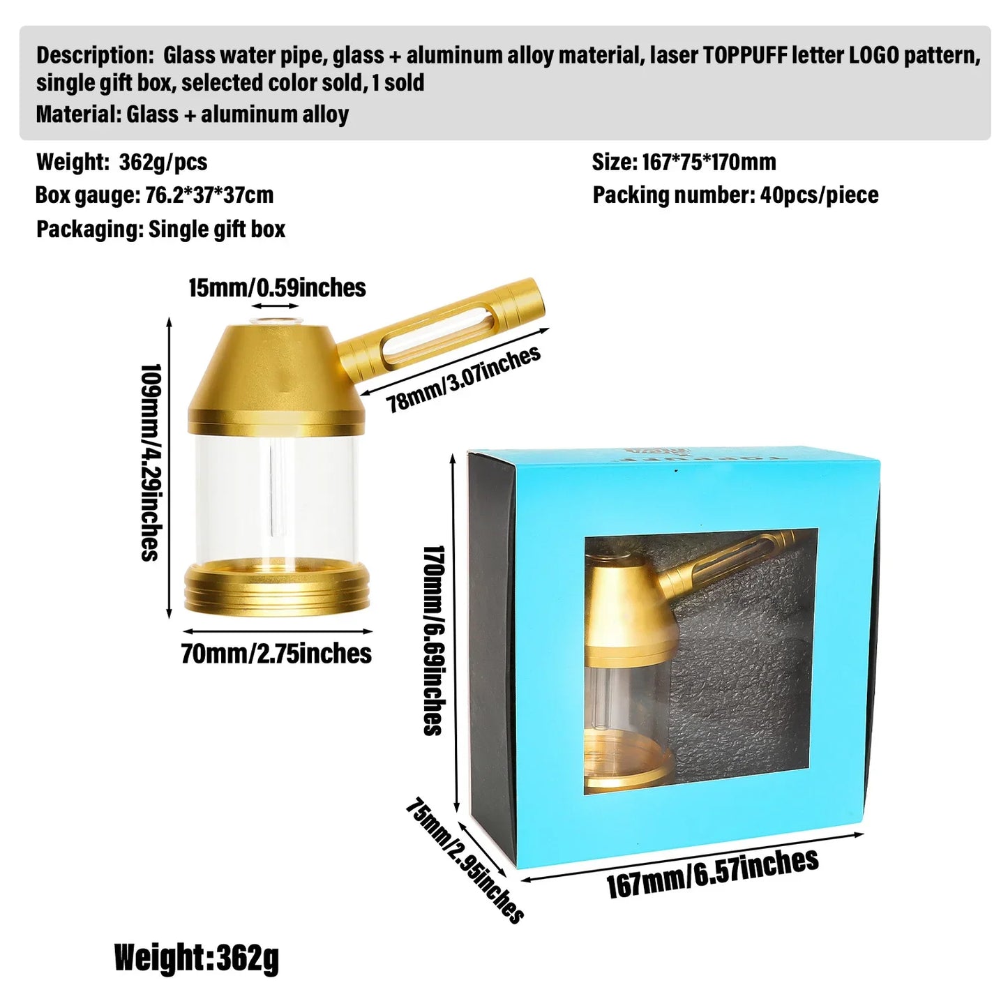 WE PUFF Hookah Pipes Smoking Grass Shisha Set with Glass Tobacco Bowl Portable Aluminum Alloy Кальян Water Pipa Smoke Accessory