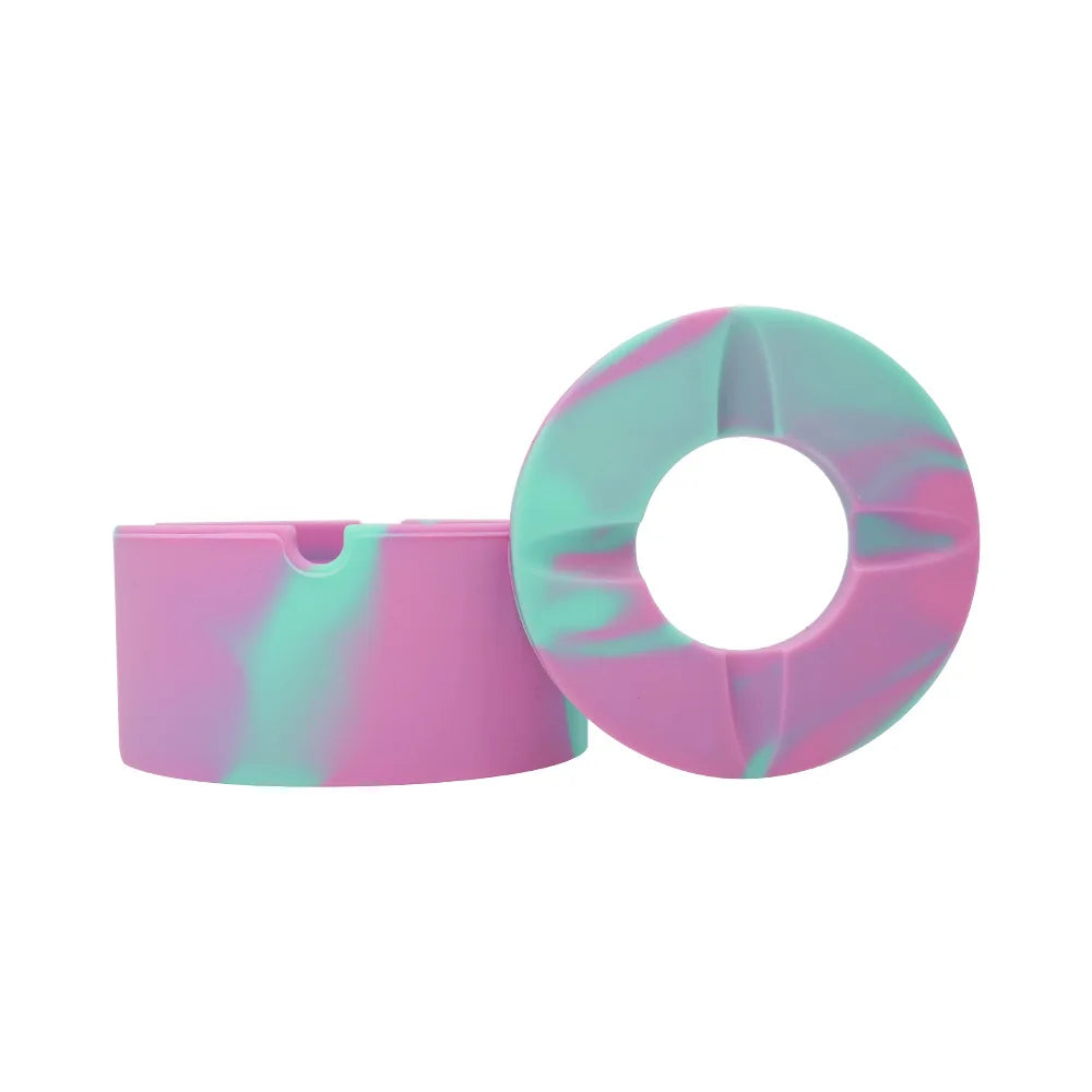 circle silicone Ashtray with cap plastic Multifunctional portable durable fashionable office home meeting room Cigarette Smoke