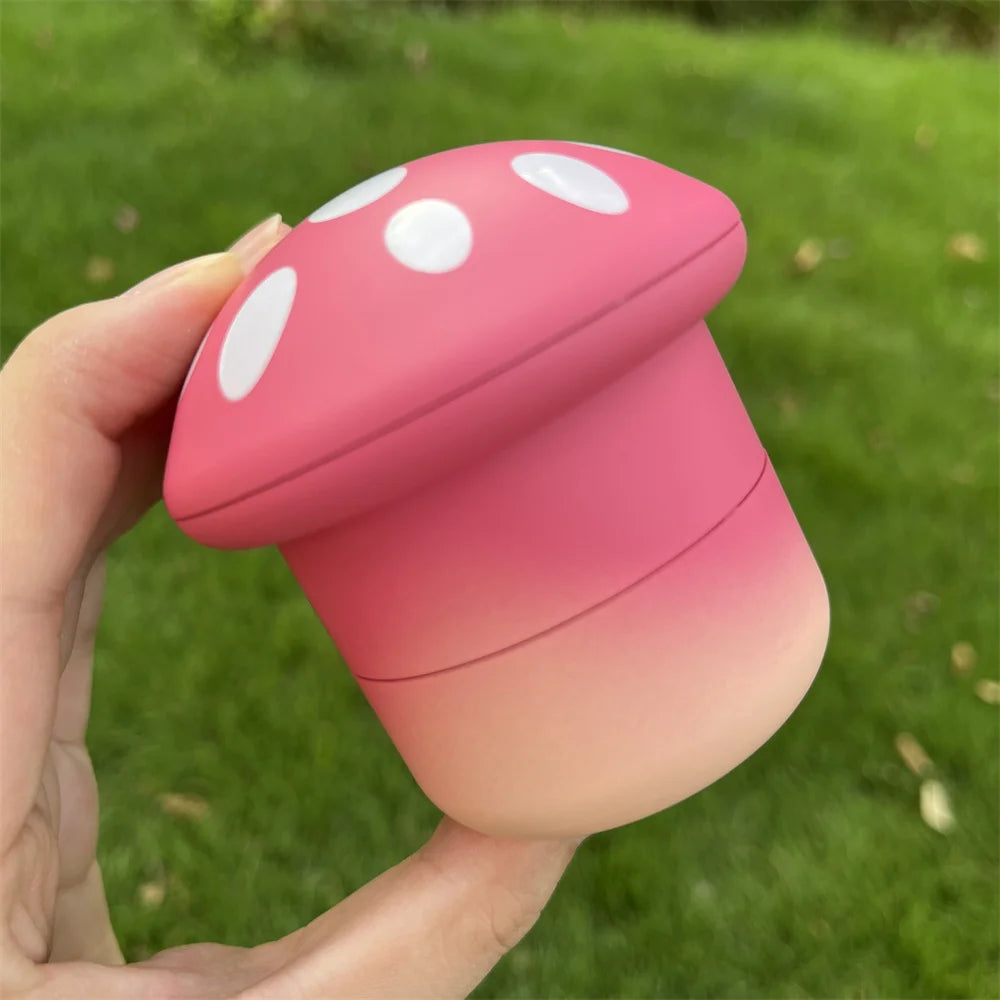 Portable Mushroom-Shaped 4-Layer Herb and Spice Grinder Metal Durable Construction, Manual Handheld Operation