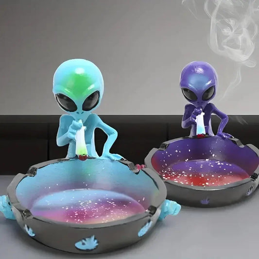 Vintage Allen Decoration Desktop Ashtray Resin Hip Hop Home Office Bar Decoration Crafts Men's Smoking Accessories