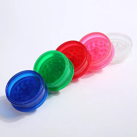 60mm plastic 3-layer color cigarette grinder, 3-layer flat plastic cigarette grinder