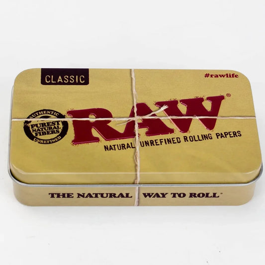 R@W Metal Tin Box on The Go Storage Box Smoking Storage Accessory(CASE ONLY)